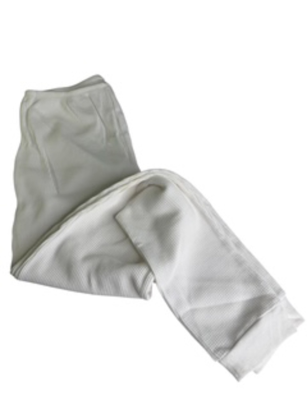 NWOT Mix & Co White Thermal Waffle Knit - Pants/Leggings/Pajamas Size L